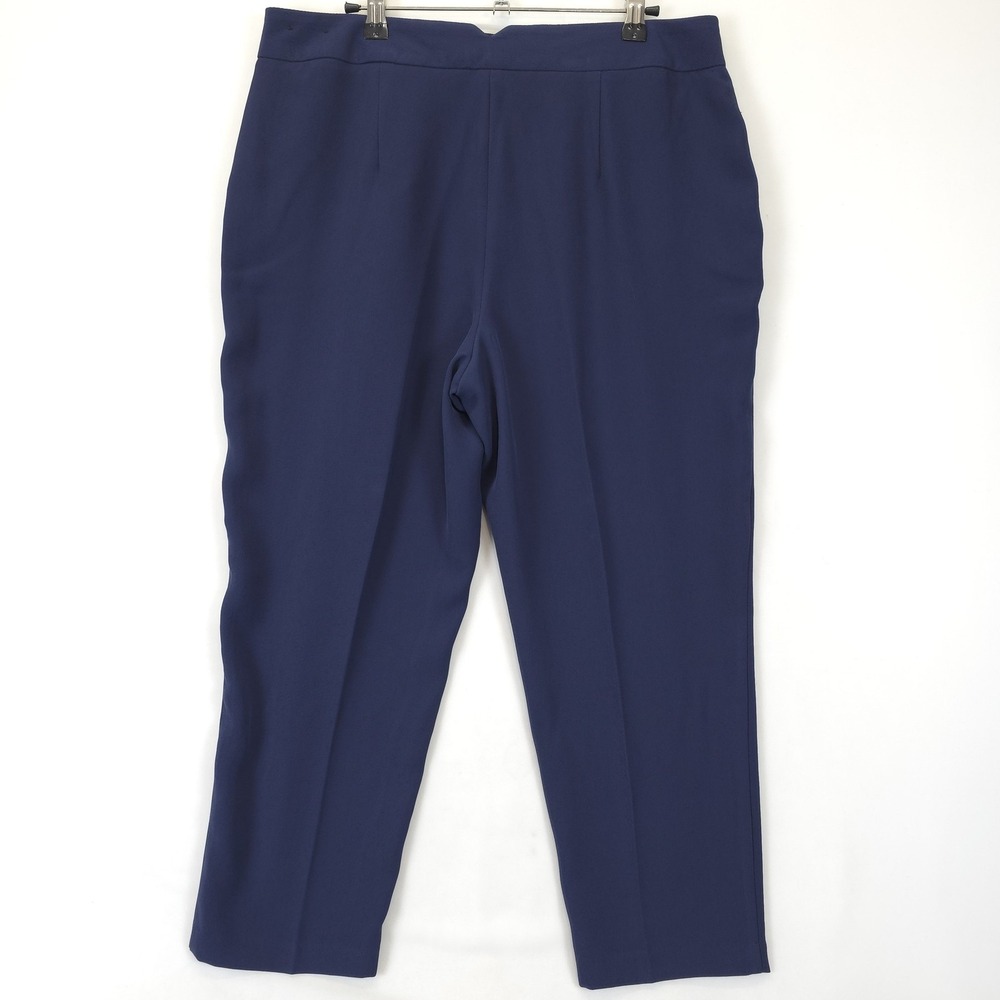 Worthington Pants Womens 12 Petite Dress Slacks Office Career‎ Polyester Blue